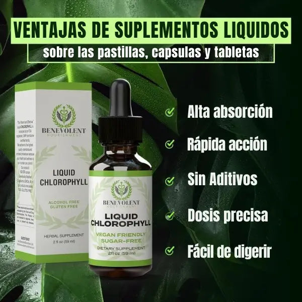 Clorofila Líquida Benevolent™ – Desintoxica, renueva y refresca