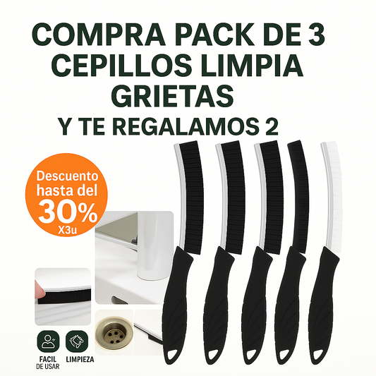 CreviceMaster™ – Cepillo Limpiagrietas: limpieza profunda sin esfuerzo pack x3 +2 gratis