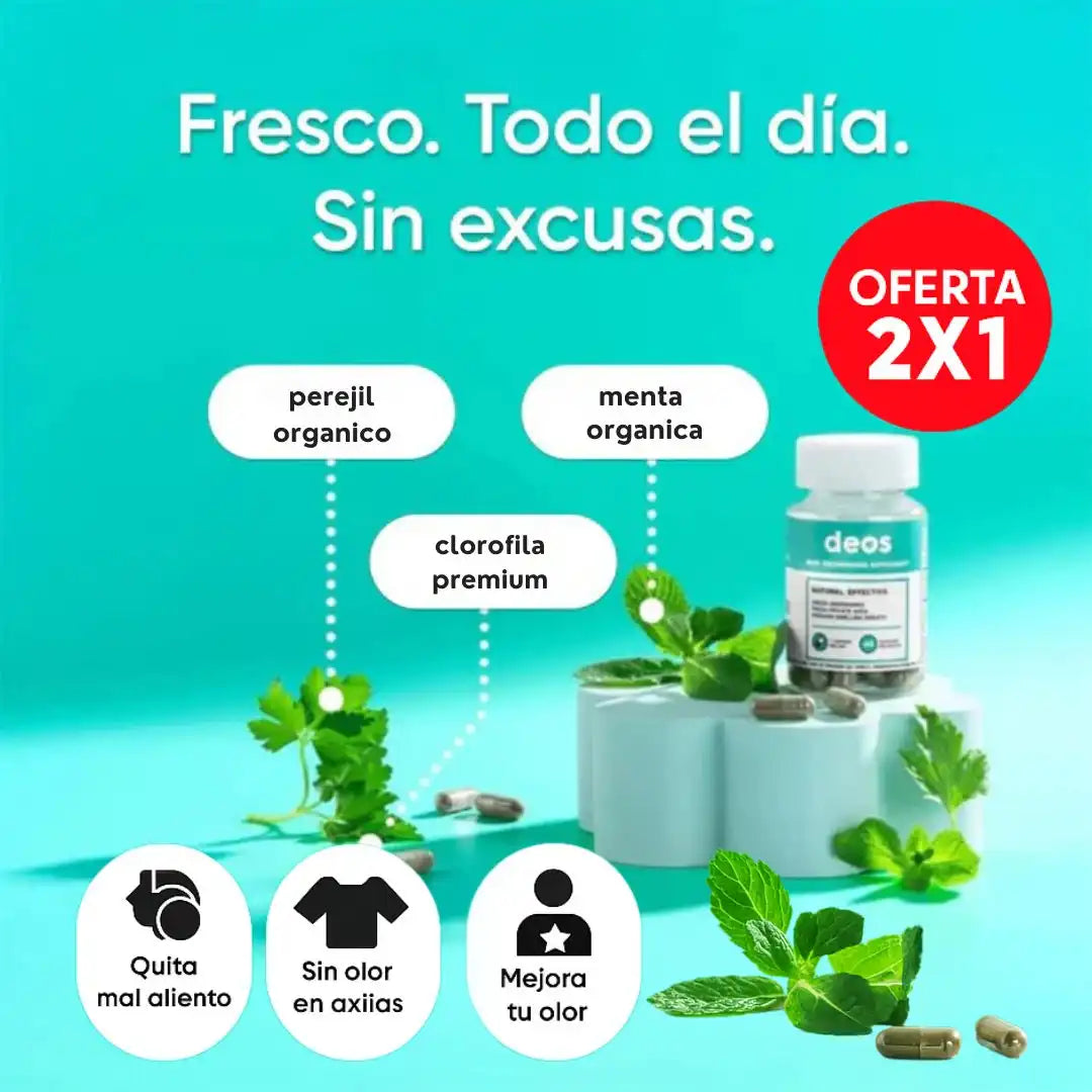 DEOS® | Suplemento Desodorante Interno – Frescura natural desde adentro